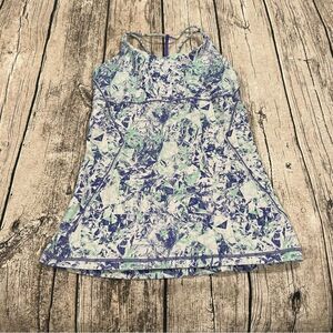 Ivivva workout tank with strappy back and built in shelf bra size 14